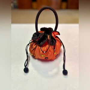 Vintage Y2K Satin Beaded Pouch Bag